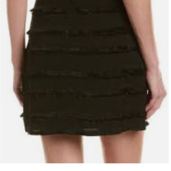 Michael Stars Black Mini Skirt Fringe - Picture 1 of 5